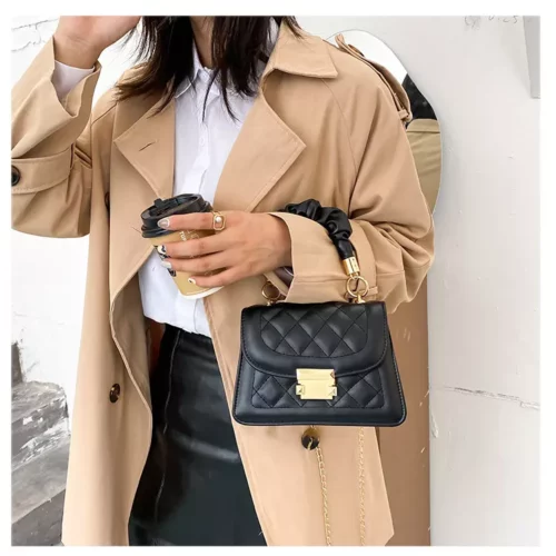 Mini sac à main à rabat gaufré pour femmes, – Image 6